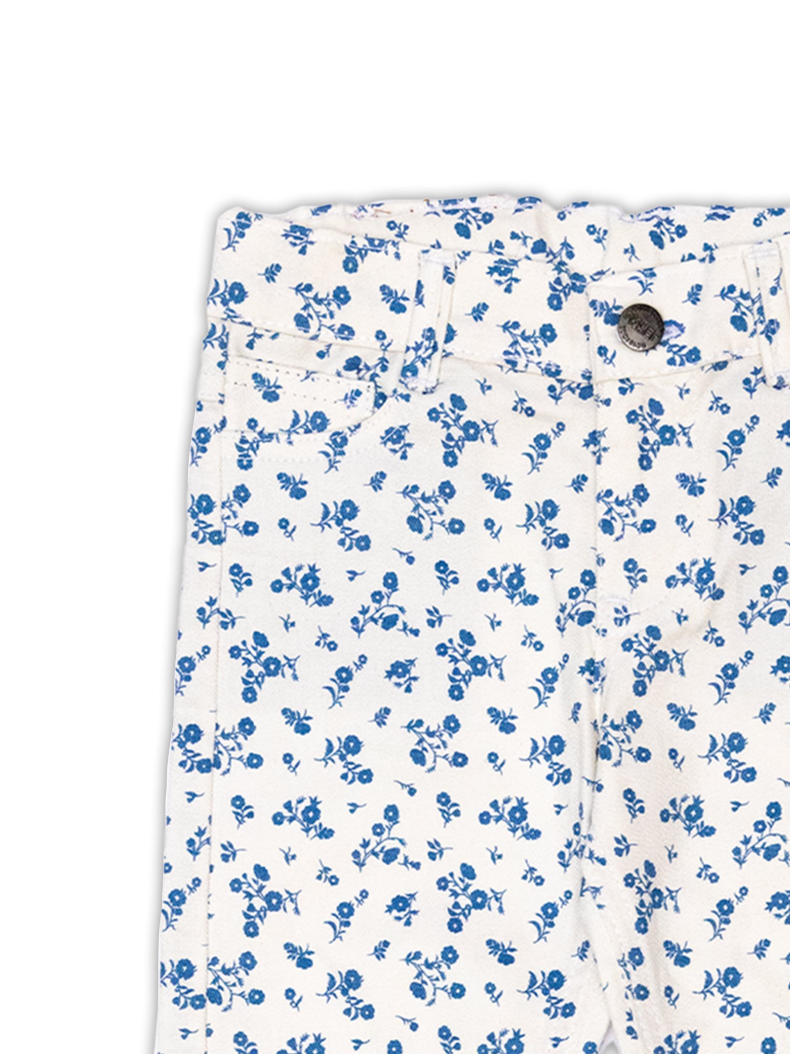 Premium White Floral Printed Cotton Pant