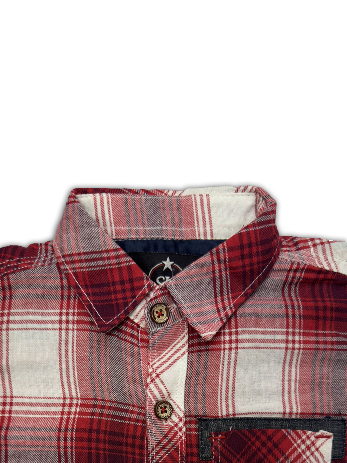 Premium Mahroon and White Checkered Shirt - Image 2
