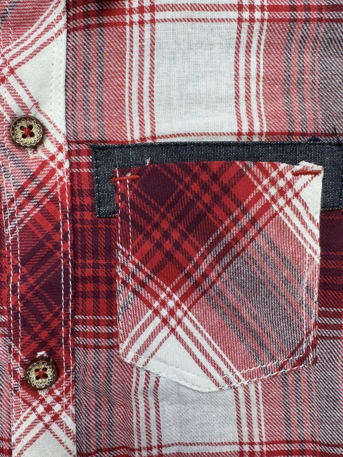 Premium Mahroon and White Checkered Shirt - Image 3