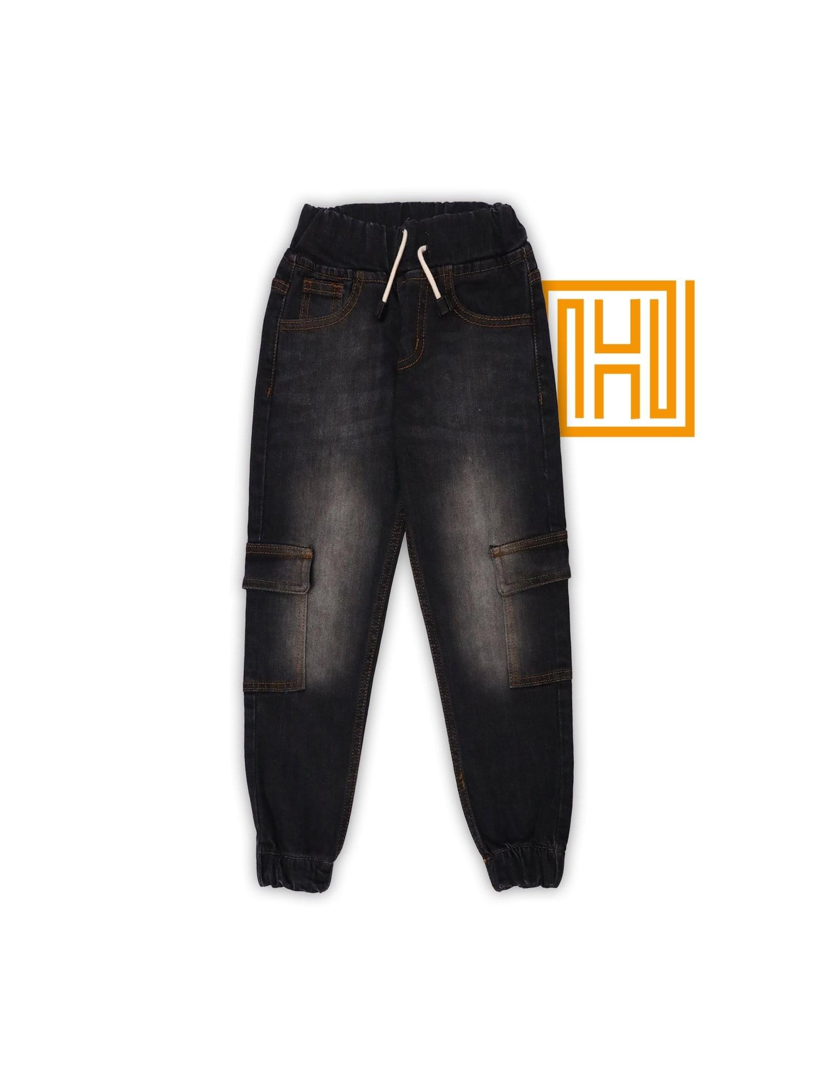 Smoky Grey Denim Cargo Pant