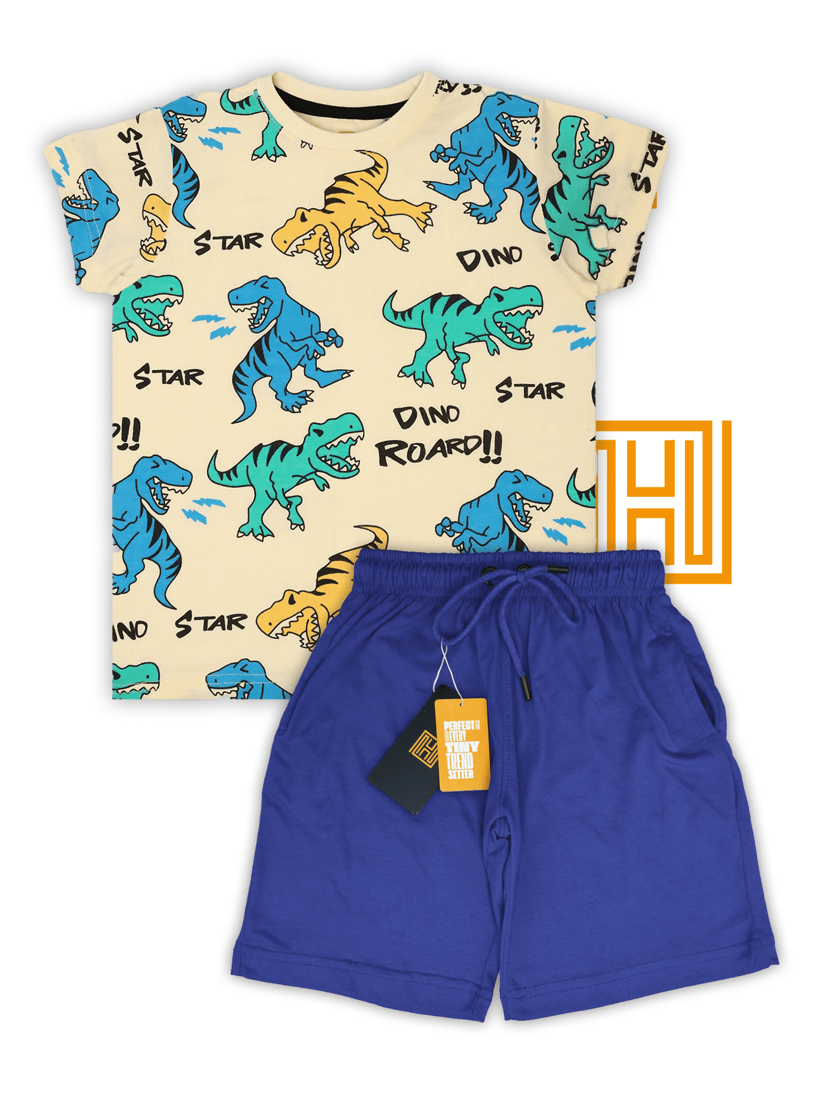 Dino Shirt with Blue Nikker
